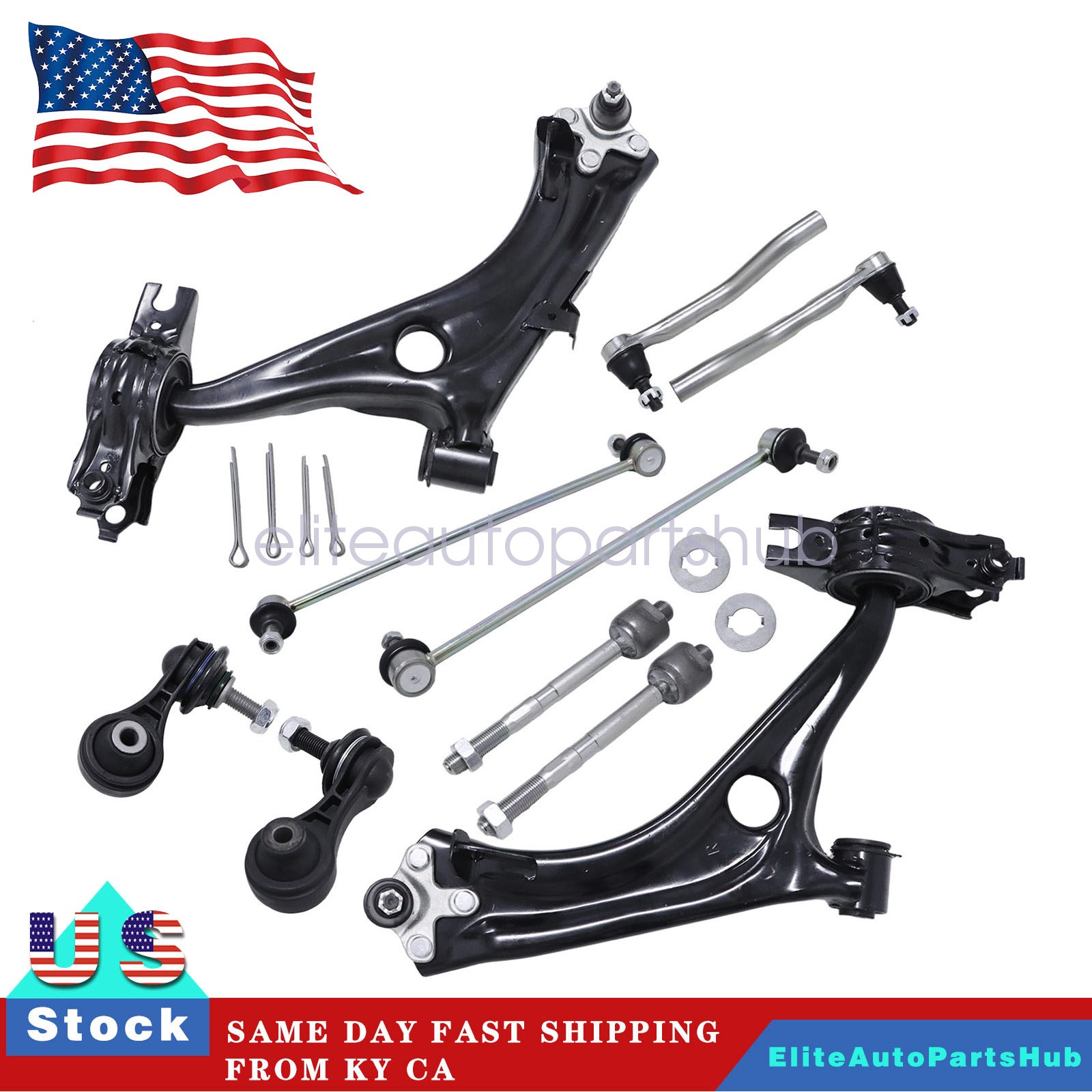 For Honda Civic 1.5L 16-19 New 10X Front Lower Control Arms Ball Joints Sway Bar