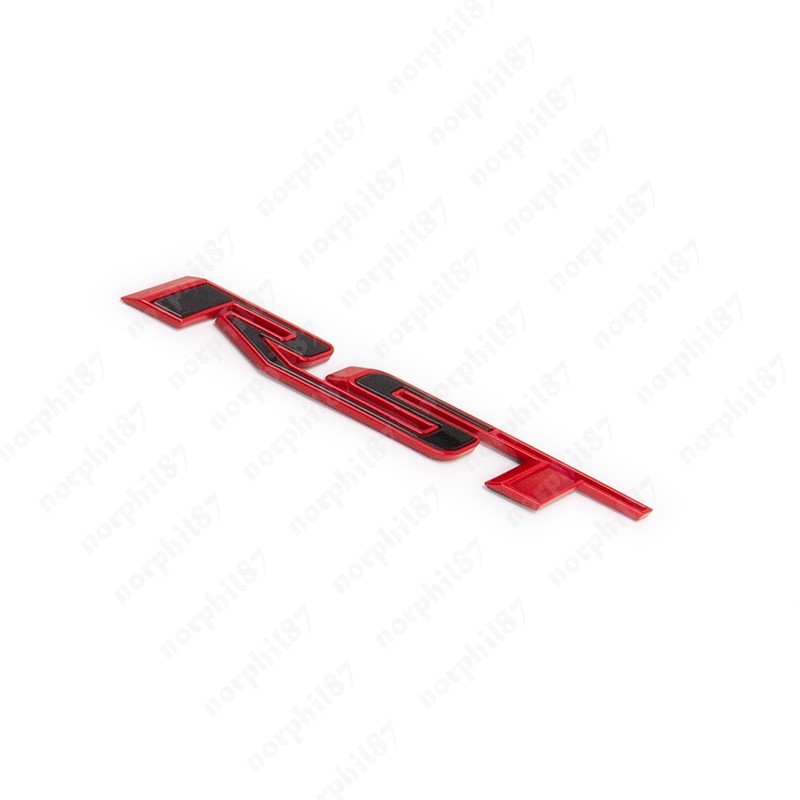 1PC Tailgate RST Emblem Fit 2021-2026 Chevy Sliverado Badge Gloss Red Black