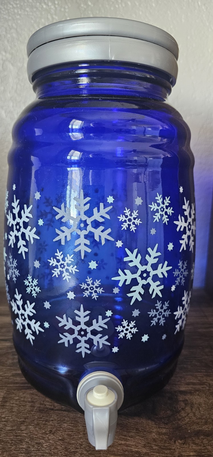Vintage Beautiful Libbey Cobalt Glass Drink Dispenser W/Lid & Pour Spout Vintage Beautiful Libbey Cobalt Glass Drink Dispenser W/Lid & Pour Spout