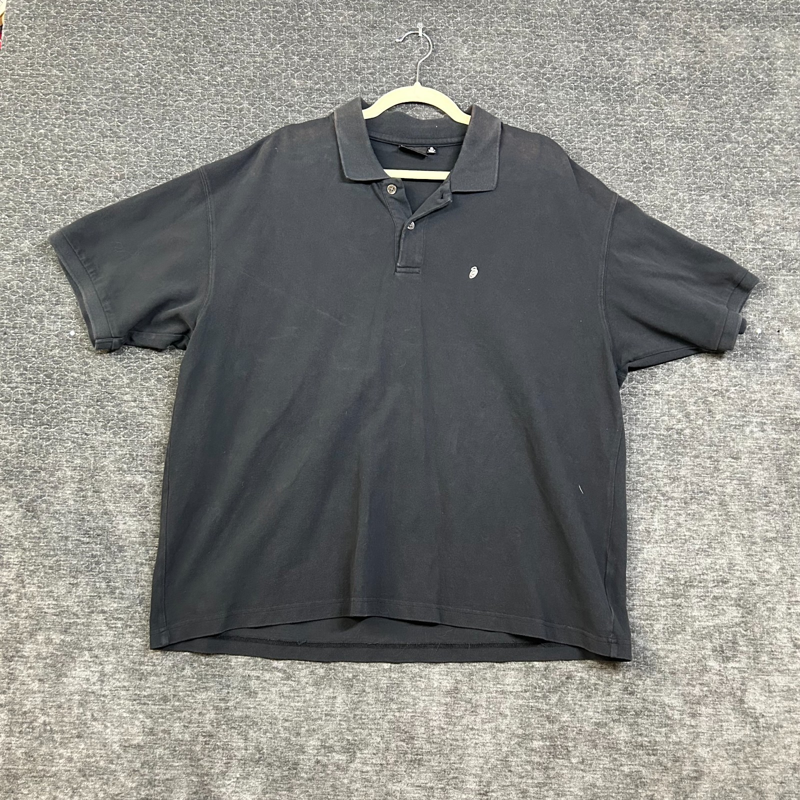 Vintage Stussy Polo Shirt Men\'s Black Cotton Short Sleeve Golf Classic - XL