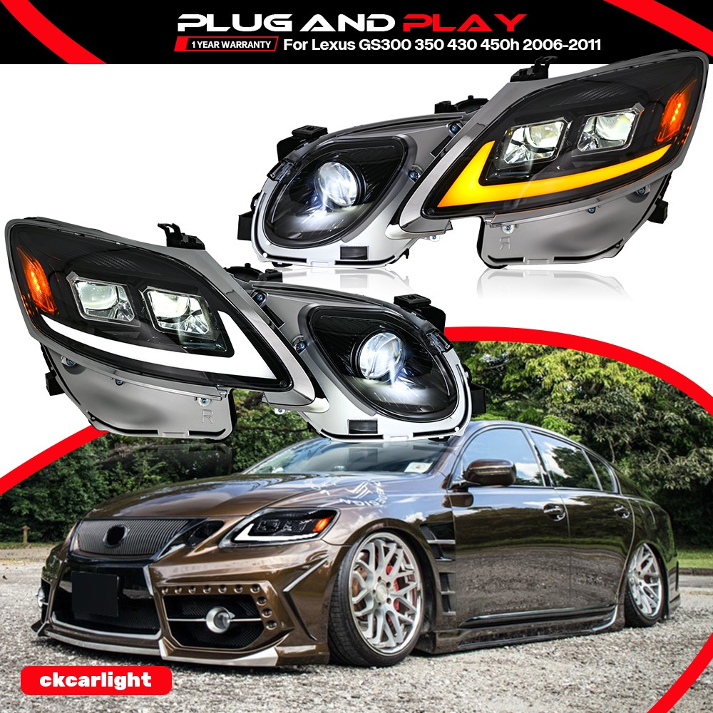 1Set LED Headlights For Lexus GS300 350 430 450h 2006-2011 Fashion Front Lamps