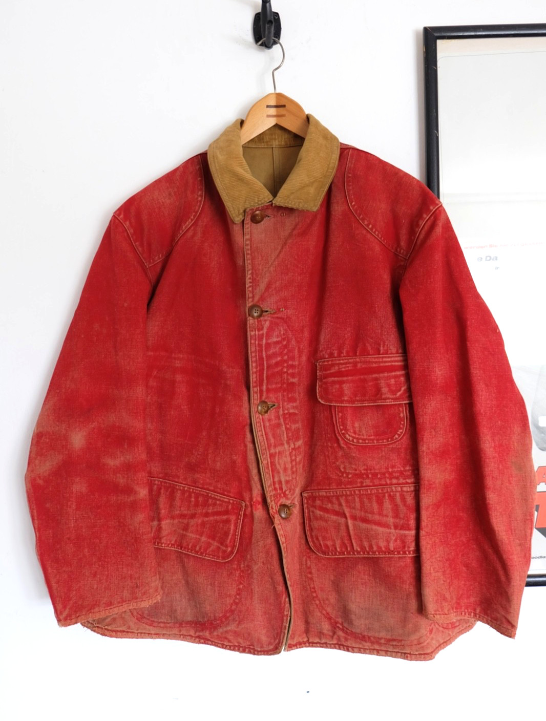 Vintage 1930\'s 1940\'s Red Head Red Reversible Hunting Jacket River Phoenix Vintage 1930\'s 1940\'s Red Head Red Reversible Hunting Jacket River Phoenix