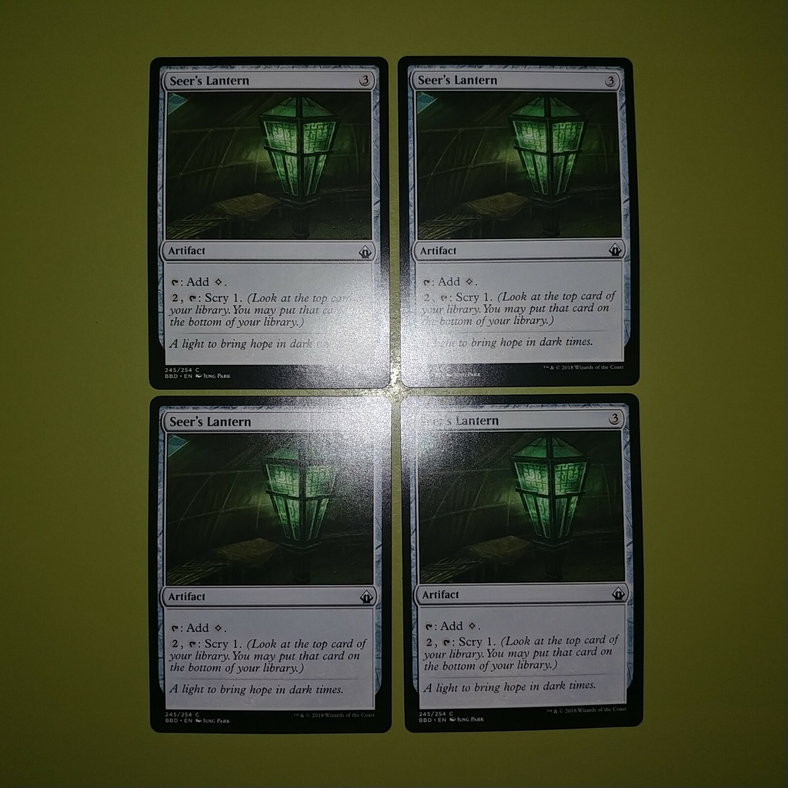Seer\'s Lantern x4 Battlebond 4x Playset Magic the Gathering MTG