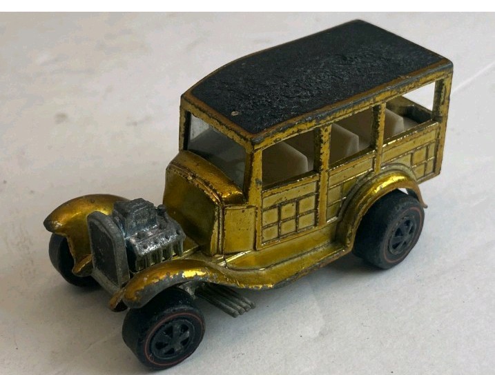 Vintage Hot Wheels Redline CLASSIC 31 FORD WOODY Gold US Car
