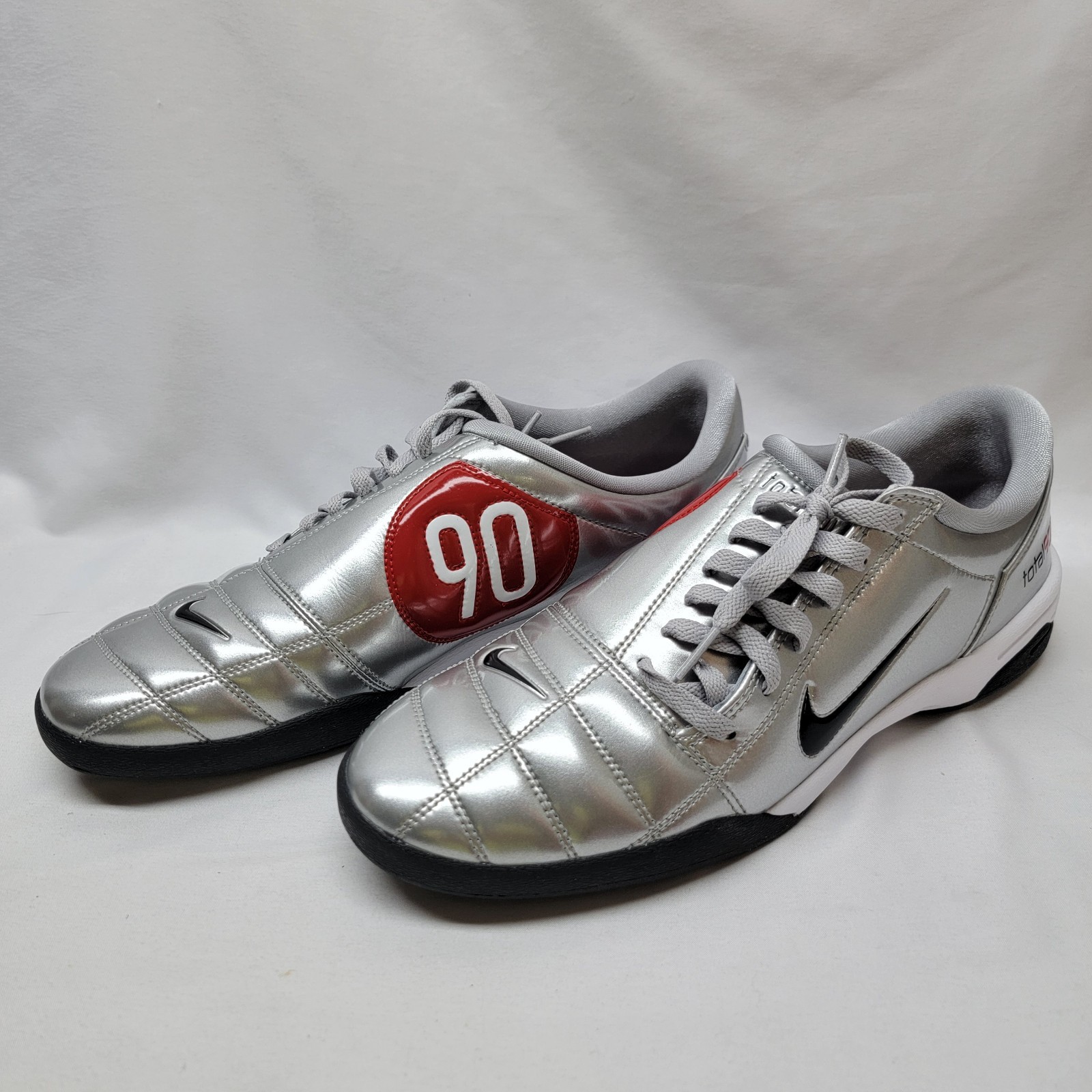 Nike Total 90 3 SP Soccer Shoes Men Sz 11.5 #HJ9351-002 Metallic Silver / Black