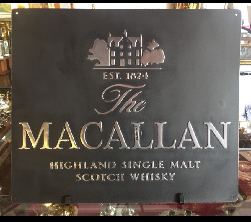 Macallan Metal Sign – Hand Cast Aluminum Relief Wall Art 20x24 Vintage
