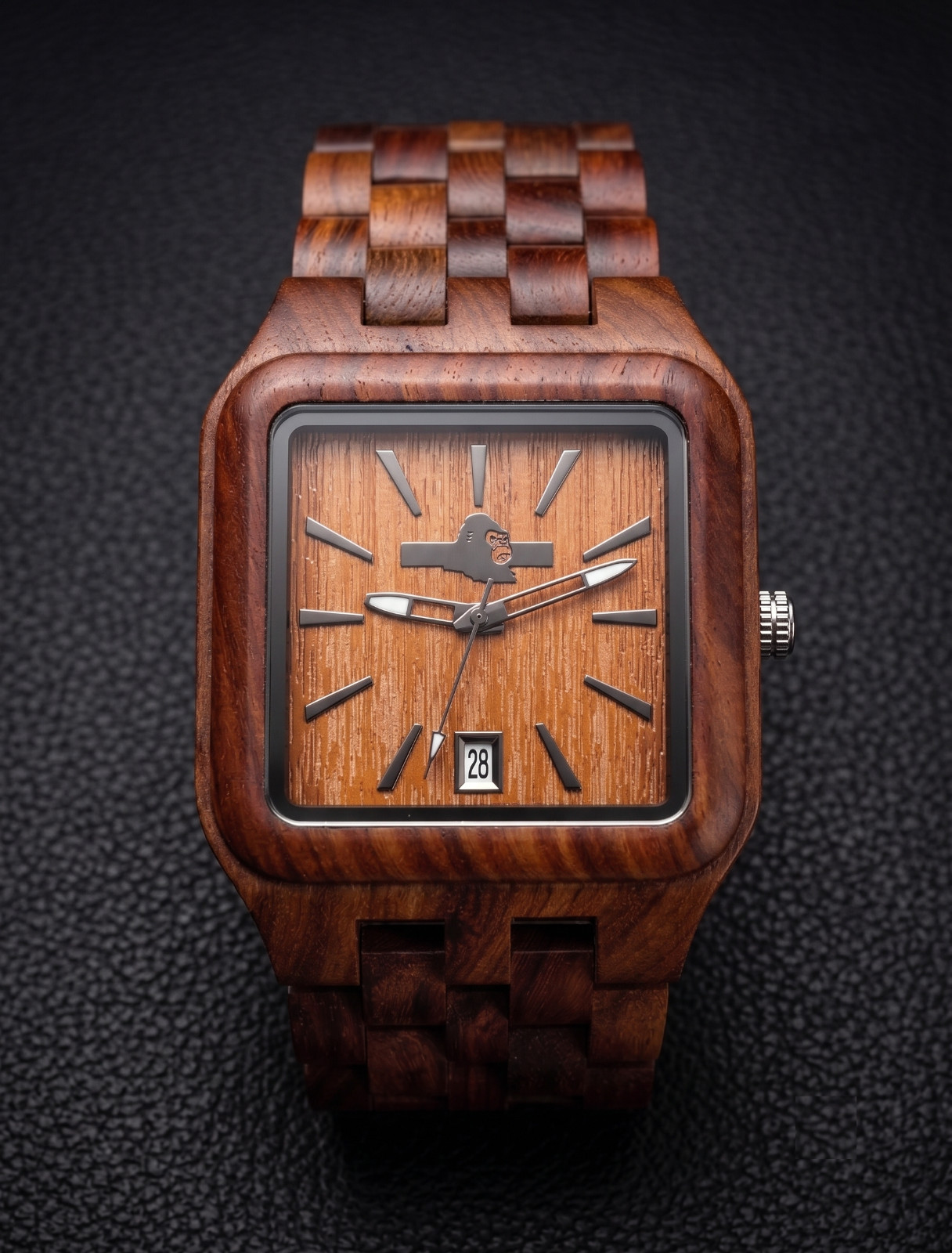 Silverback Wood Watch, 40mm - genuine wooden bracelet LAST TWO, PRICED TO SELL