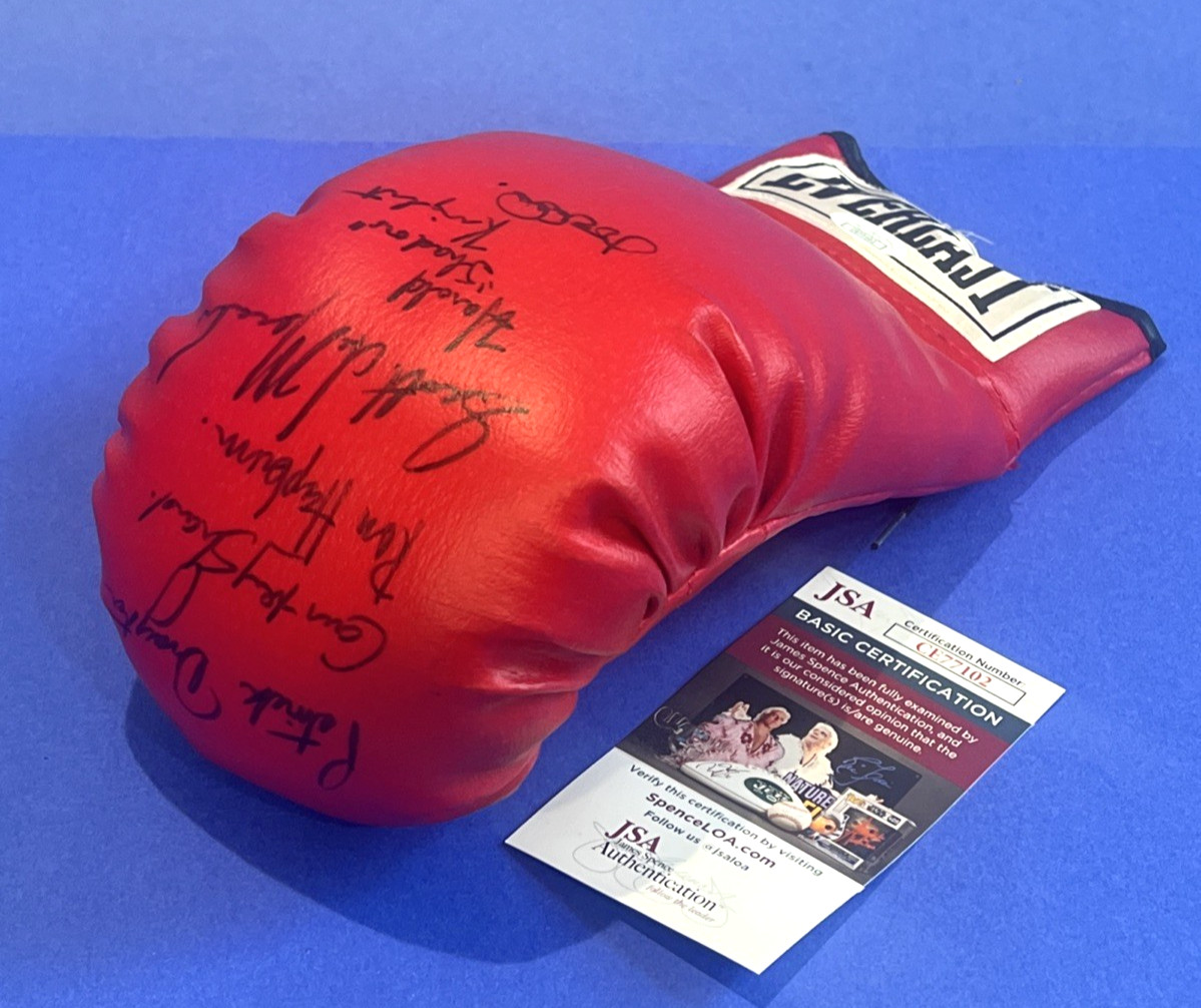 Multi-Signed Everlast Full Size 14oz. Boxing Glove 7 Autographs JSA COA CE77102