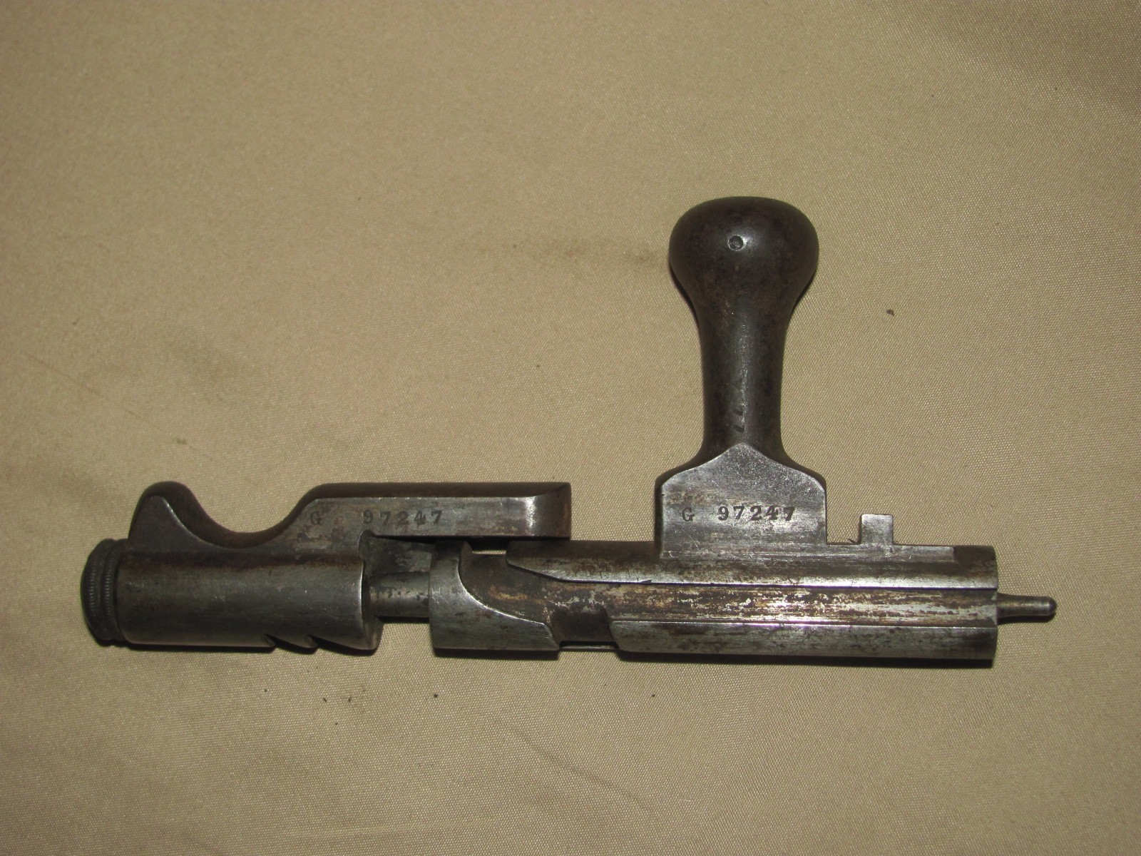 VINTAGE UNKNOWN BOLT ACTION RIFLE BREECH BOLT