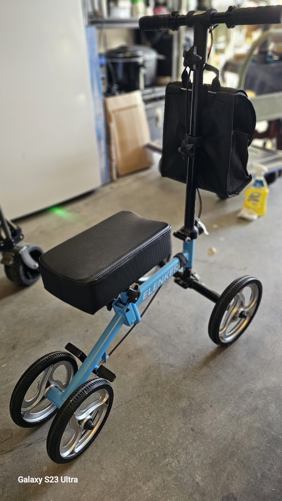 ELENKER DELUXE Folding Knee Walker Baby Blue