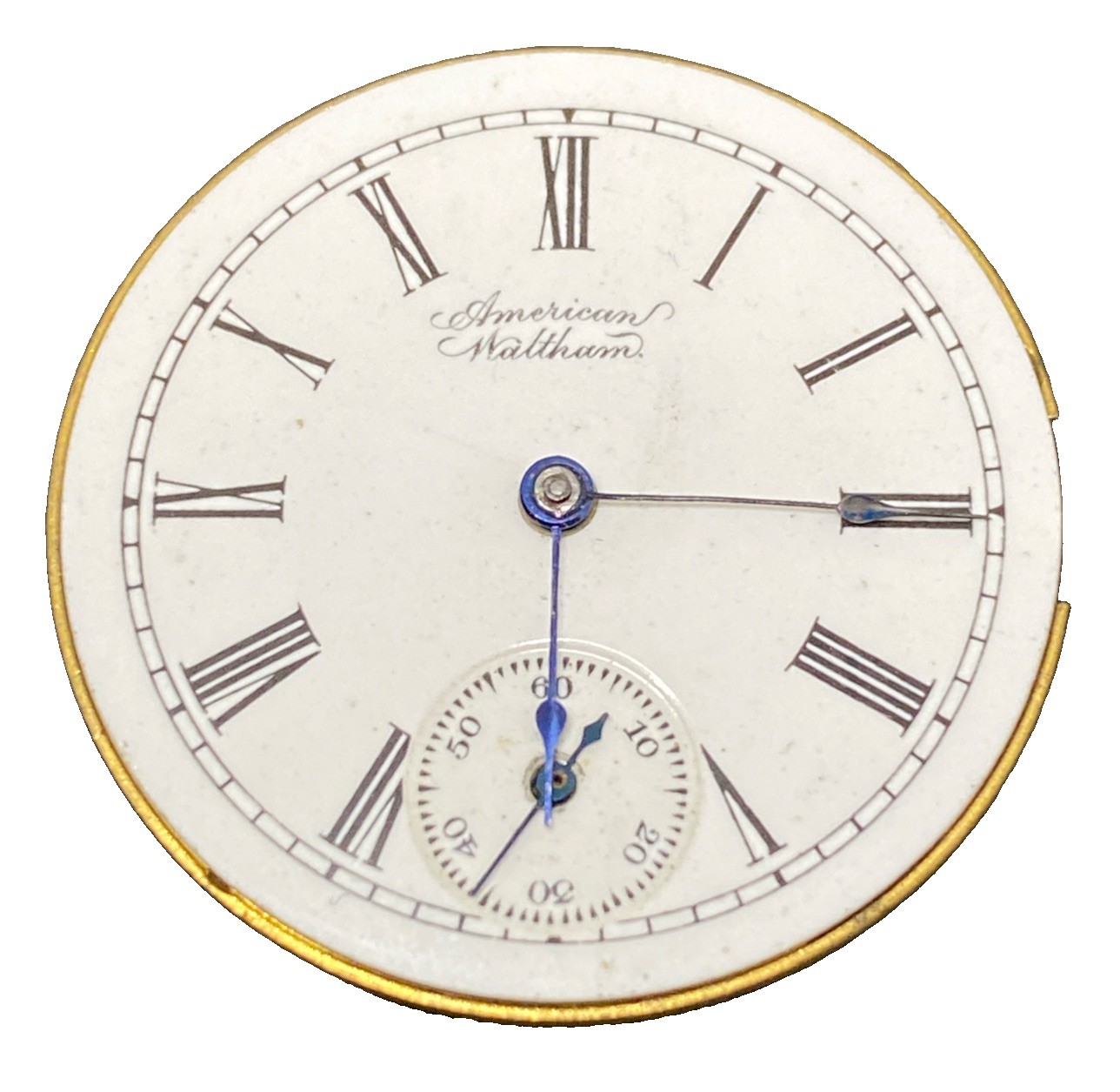 Waltham Grade 60 Pocket Watch Movement Size 0s 7j 1891 mod Hunter ticking F7562