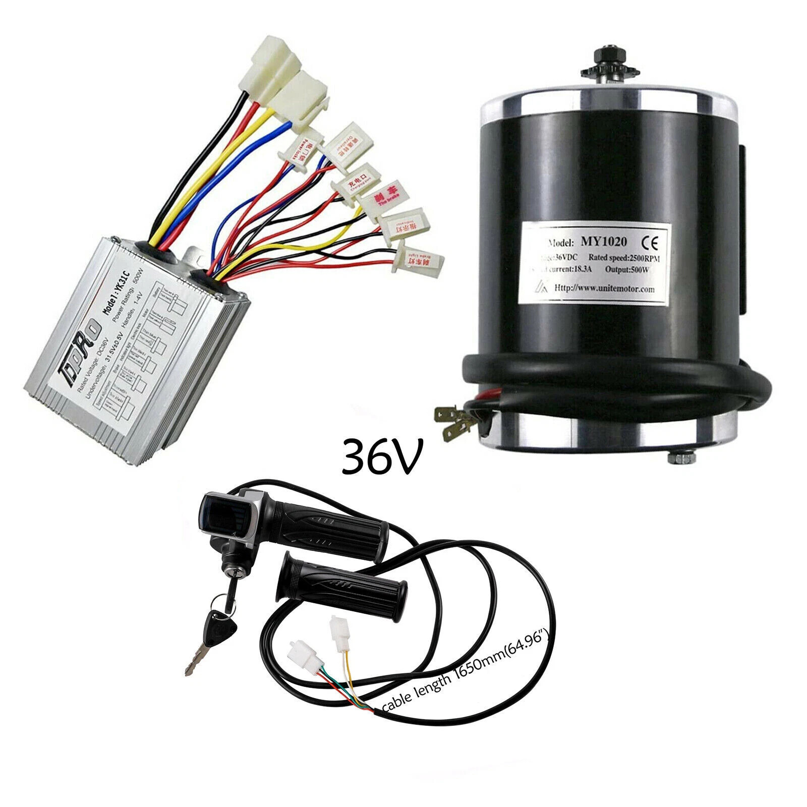 36V 500W DC Brush Motor Controller kit For Razor Scooter MX350 MX450 MX500 E300