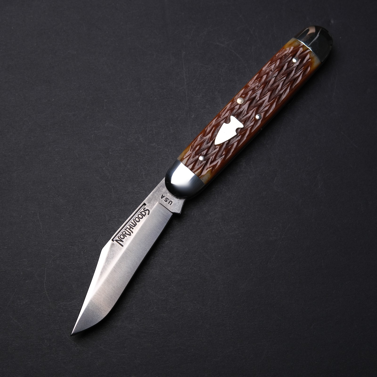 Northwoods Knives GEC Forest Jack - Chestnut Jigged Bone / Clip Point Blade