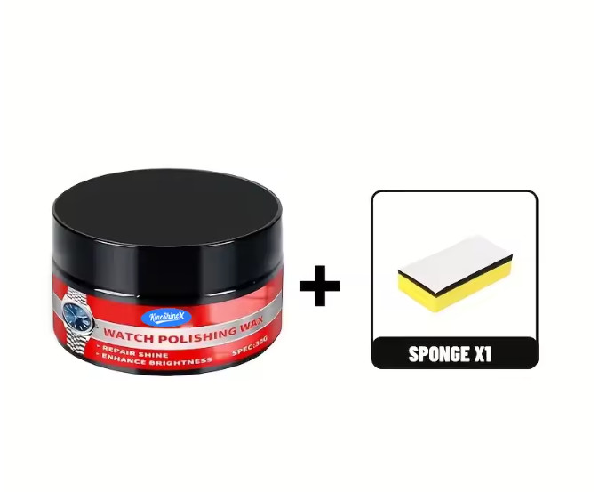 30g Watch Crystal Polish Scratch Remover Cream Glass Repair Kit with Sponge 