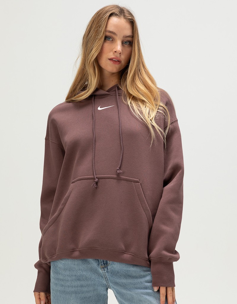 NIKE Sportswear Phoenix Fleece Womens Oversized Hoodie, Color: CHESTNUT