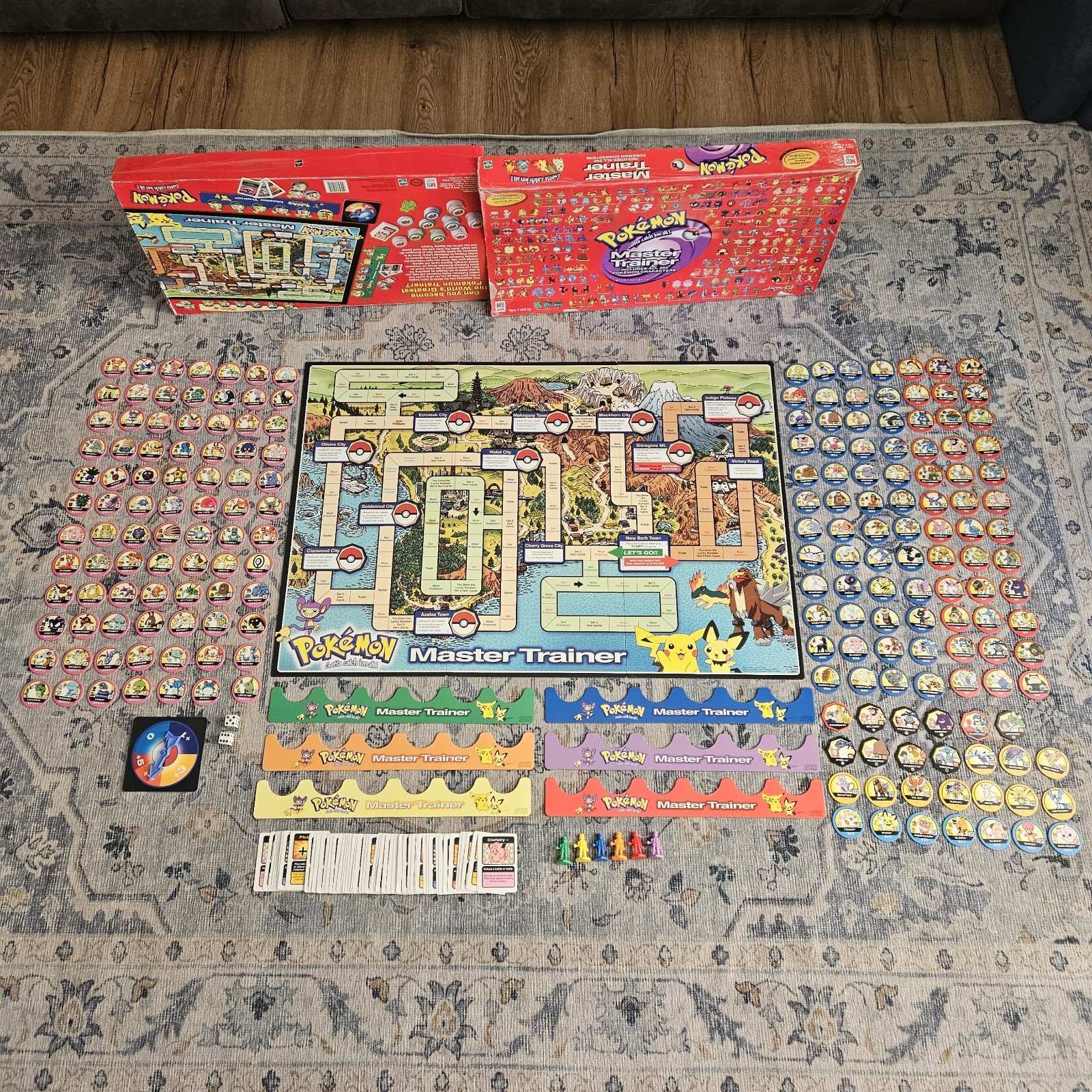 2001 Pokemon Master Trainer Johto Edition Incomplete Board Lot 195/258 Chips