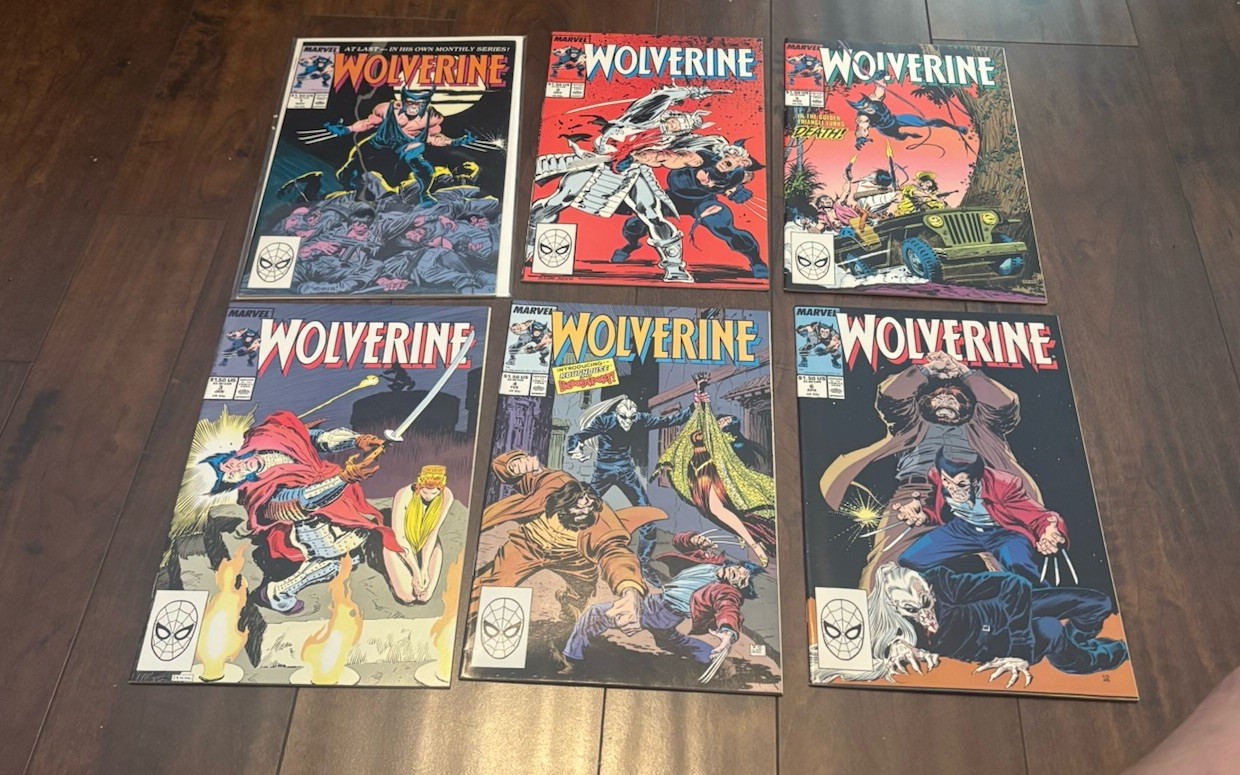 Wolverine 1-6 1988 VF/NM 1st Ongoing Series Wolverine 1 First Prints Wolverine 1-6 1988 VF/NM 1st Ongoing Series Wolverine 1 First Prints