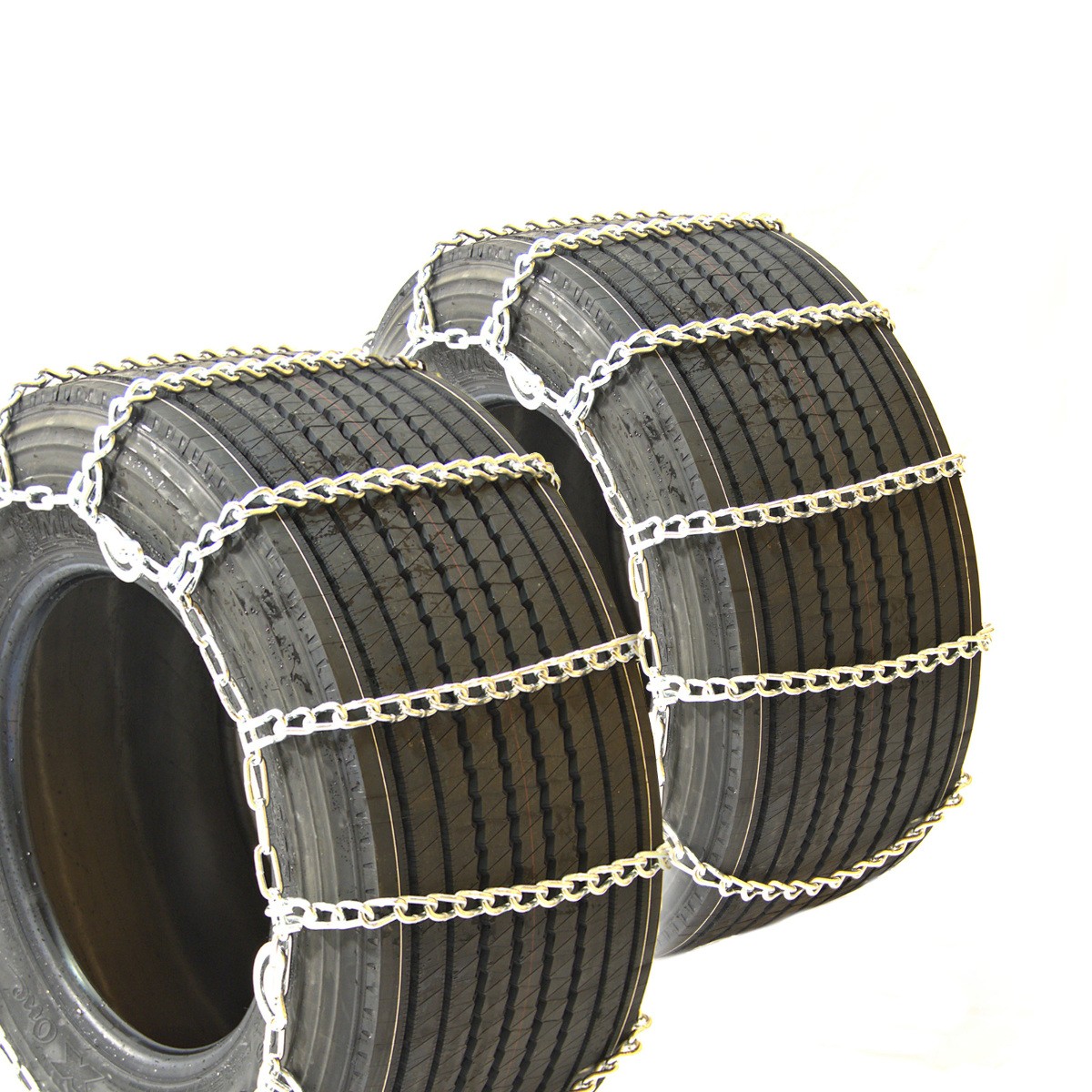 Titan Truck Link Tire Chains Dual Mount CAM On Road Snow/Ice 8mm 10-22.5 Titan Truck Link Tire Chains Dual Mount CAM On Road Snow/Ice 8mm 10-22.5