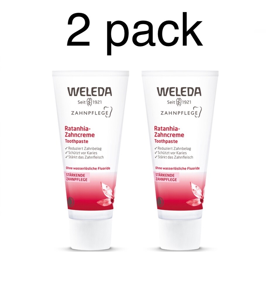 2pack WELEDA toothpaste with rattan extract 75ml / 4 oz