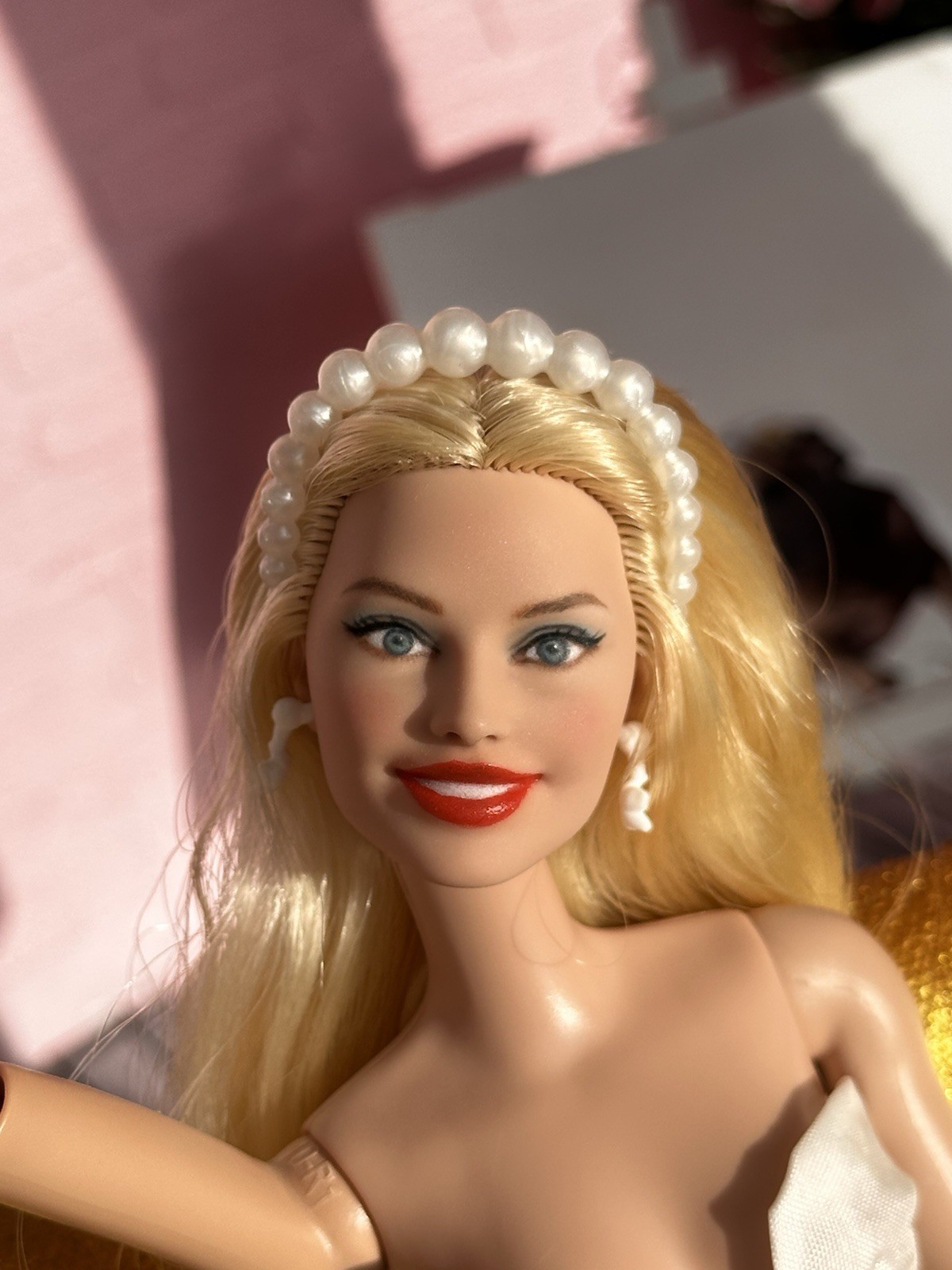 Ooak Repaint Fashion Doll 12in Blonde Straight Hair Blue Eyes White Dress Ooak Repaint Fashion Doll 12in Blonde Straight Hair Blue Eyes White Dress