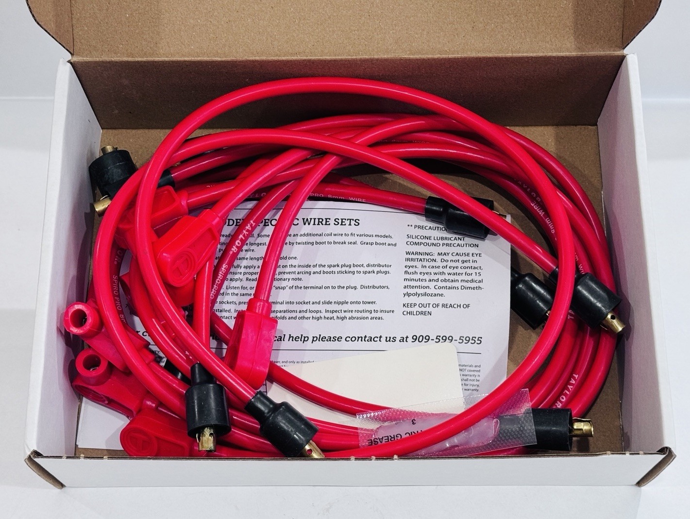 Taylor Cable 74201 8mm Spiro-Pro Ignition Wire Set For 1961-74 SBC Non-HEI Taylor Cable 74201 8mm Spiro-Pro Ignition Wire Set For 1961-74 SBC Non-HEI