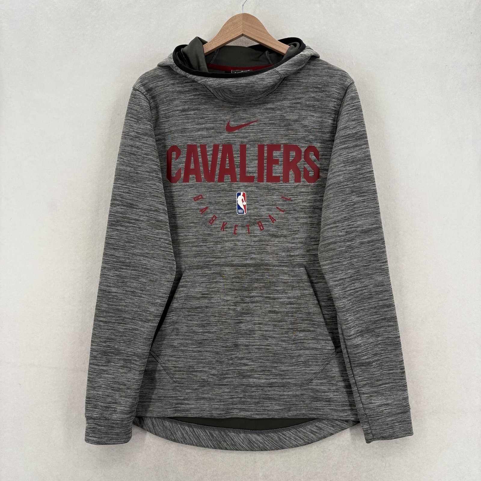 Nike Cleveland Cavaliers Spotlight Hoodie Mens Medium Carbon Heather Dri-FIT NBA