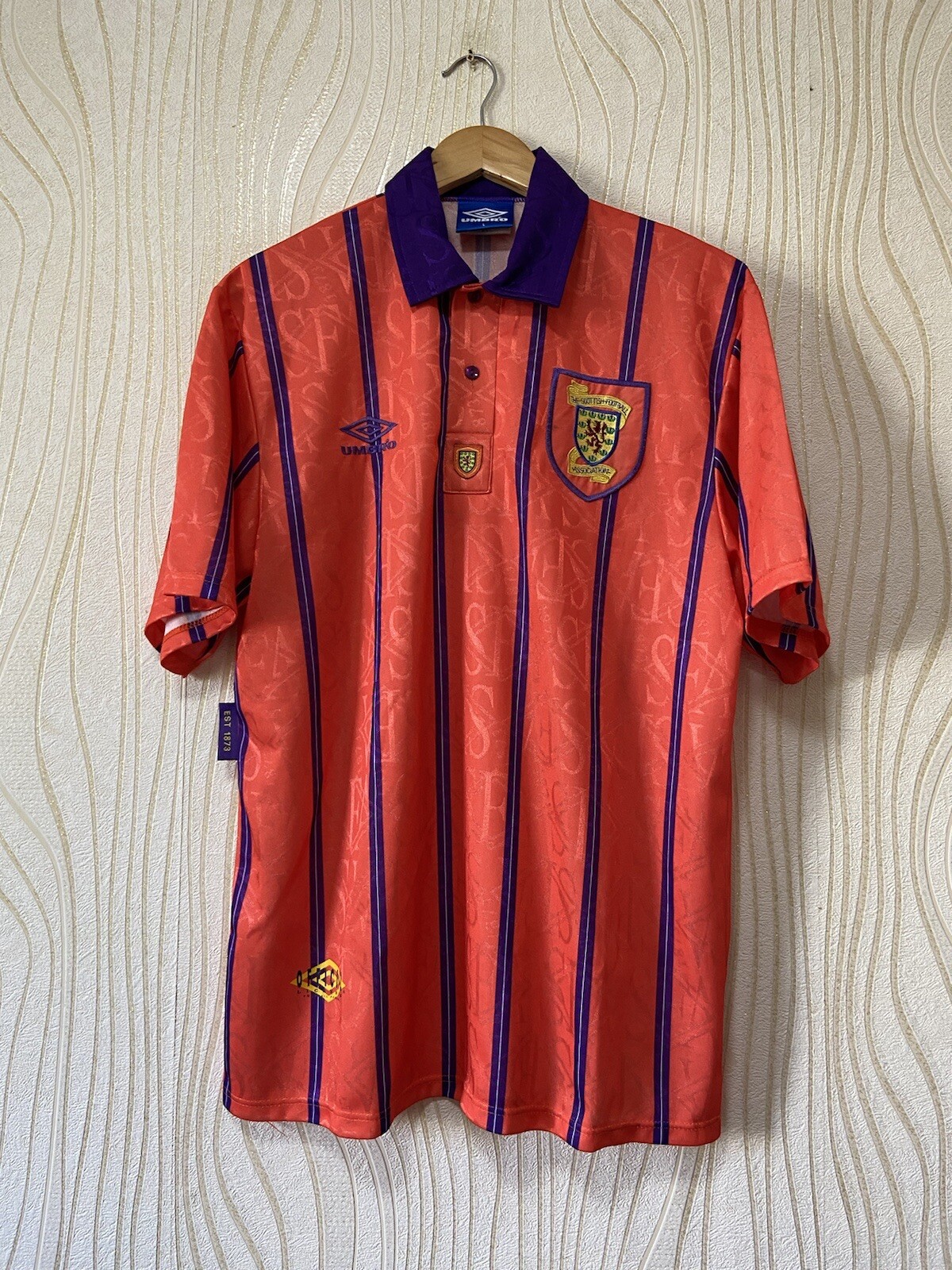 SCOTLAND 1993 1994 1995 AWAY FOOTBALL SHIRT SOCCER JERSEY UMBRO sz L MENS