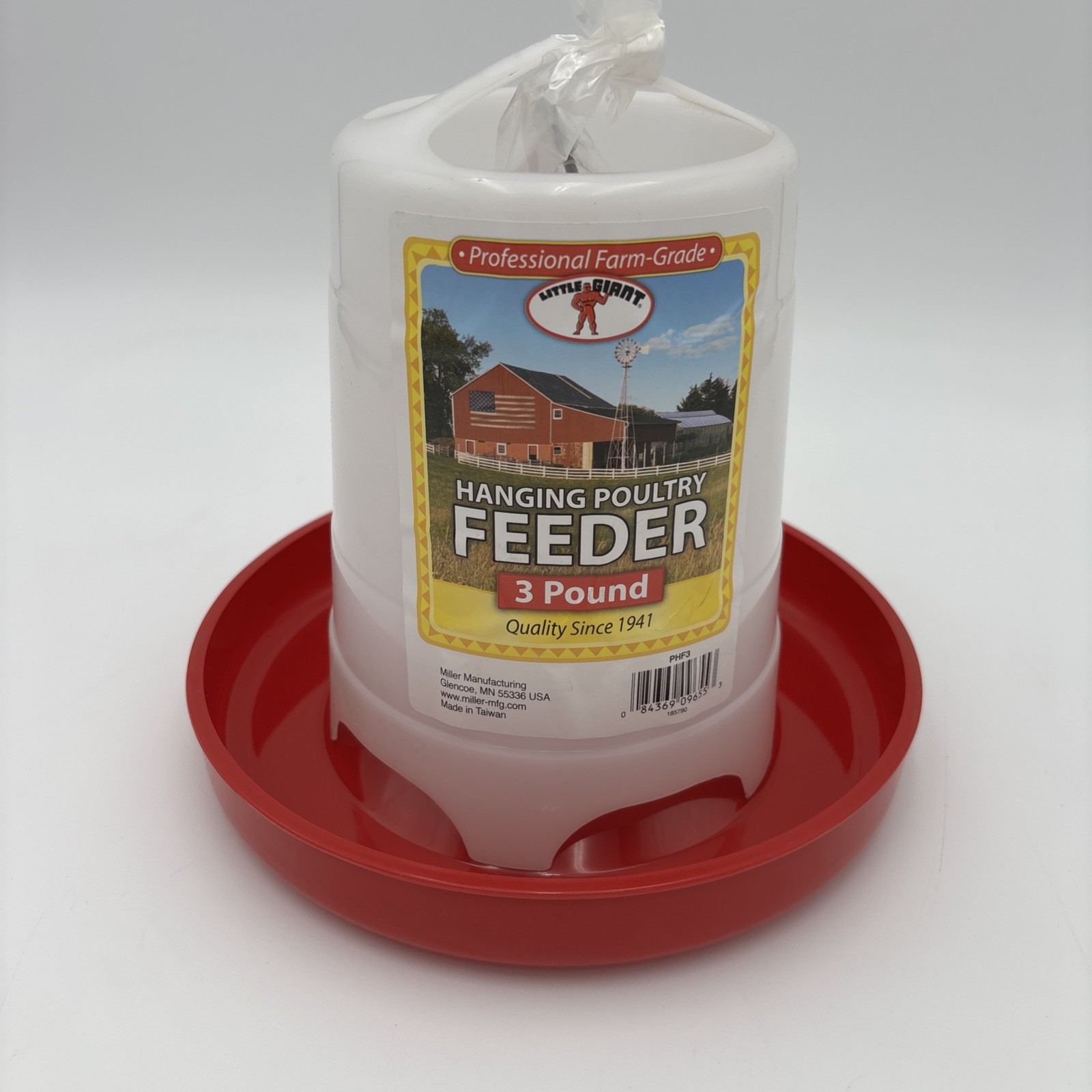 Little Giant Deluxe Hanging Poultry Feeder Adjustable Feed Levels 3-Pound