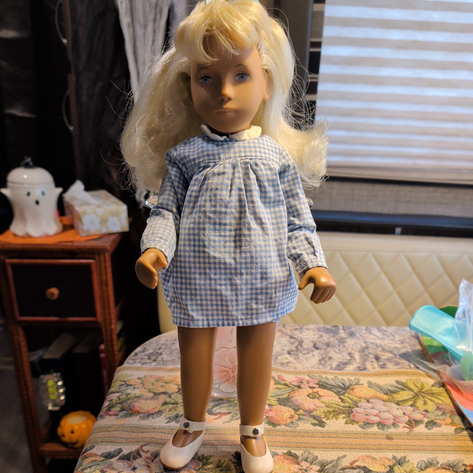 Rare Find Vintage 1970s Sasha Doll #107 in BLUE GINGHAM Dress Great Condition Rare Find Vintage 1970s Sasha Doll #107 in BLUE GINGHAM Dress Great Condition