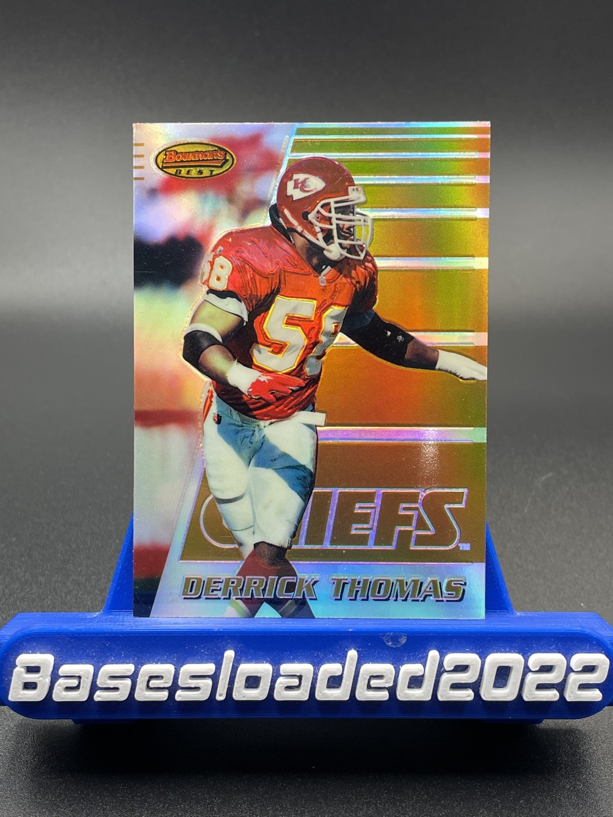 1996 Bowman's Best - Derrick Thomas #132 Refractor Chiefs HOF Legend 1996 Bowman's Best - Derrick Thomas #132 Refractor Chiefs HOF Legend