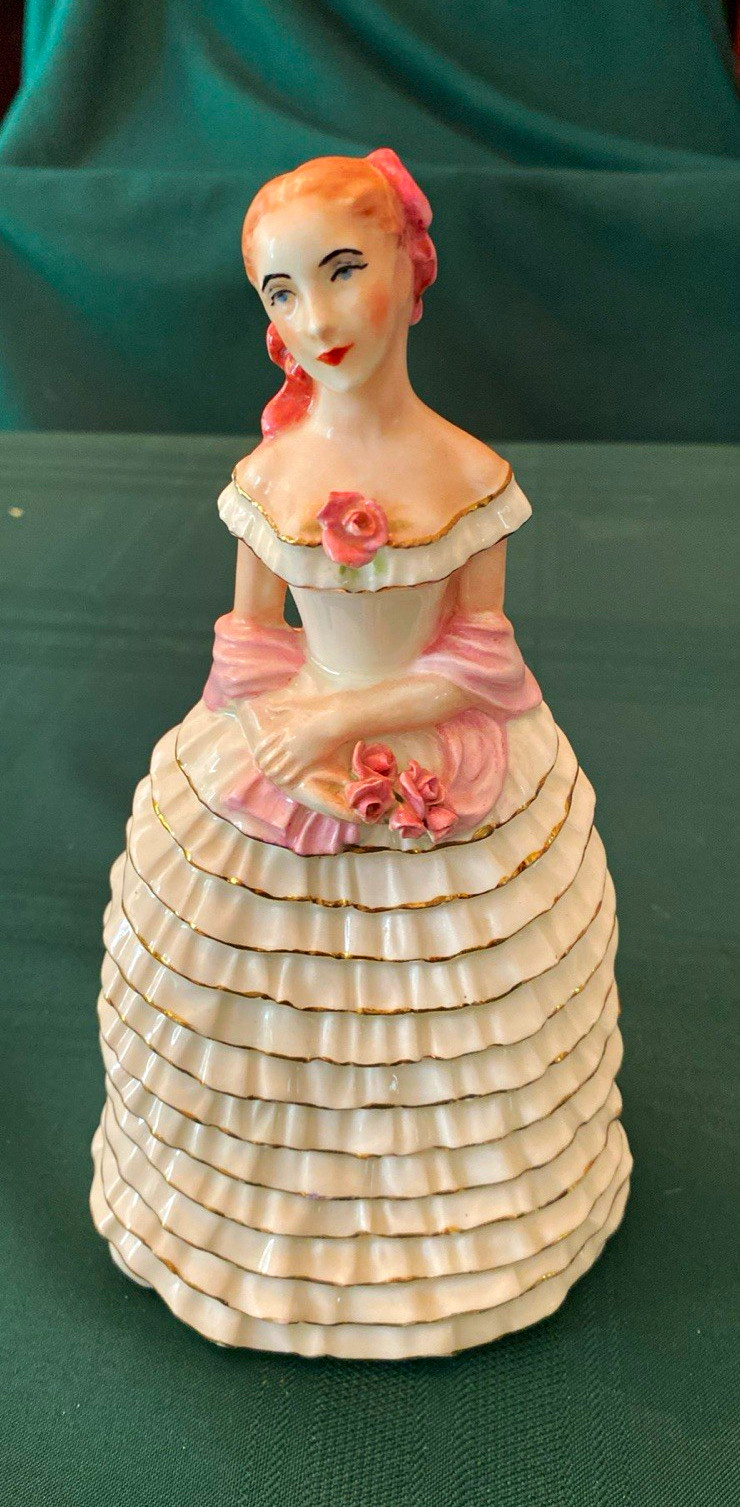 Vintage Hand Painted Porcelain Southern Belle Figurine