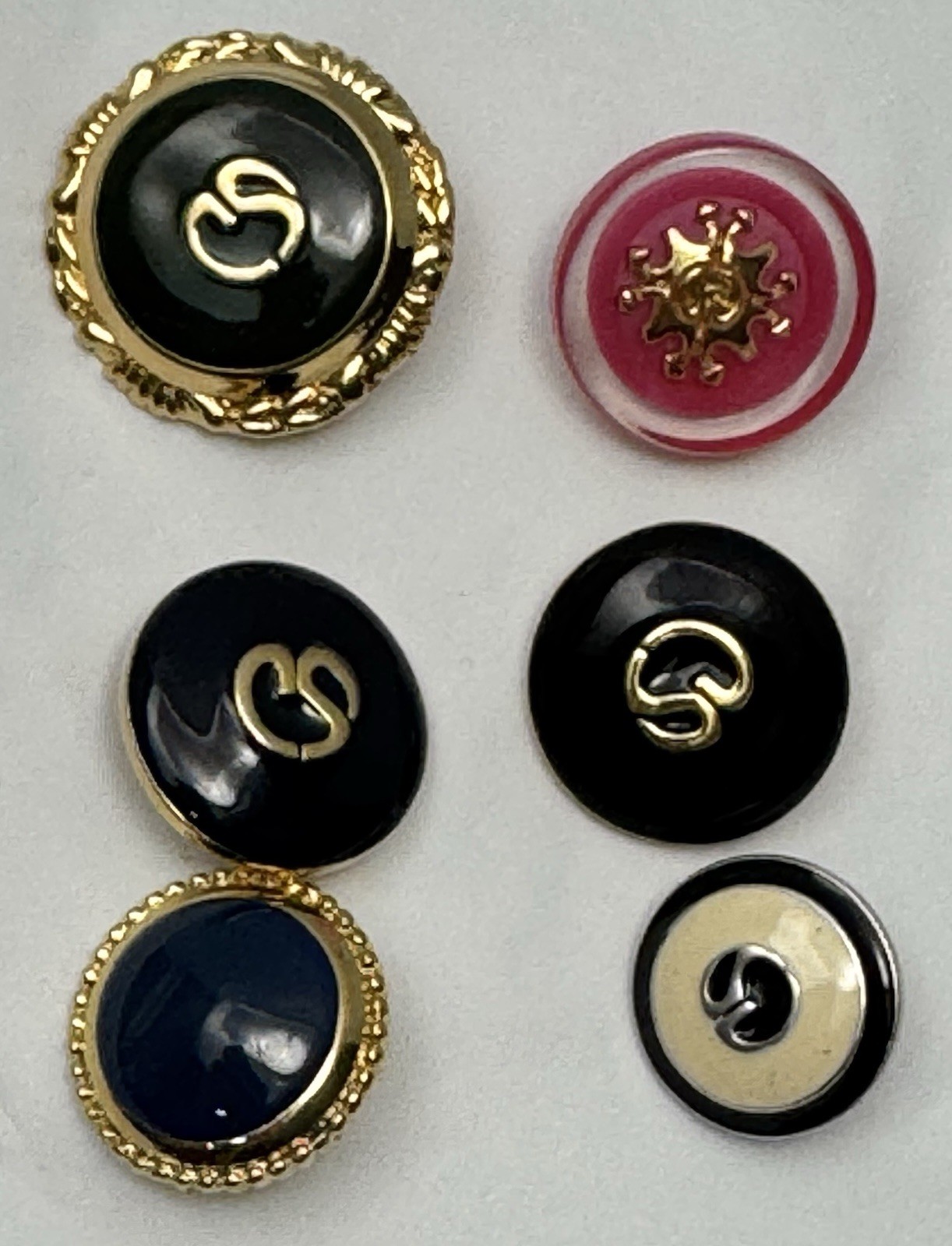 Vintage St. John Knits & St. John Sport Replacement Buttons Collector - Lot Of 6