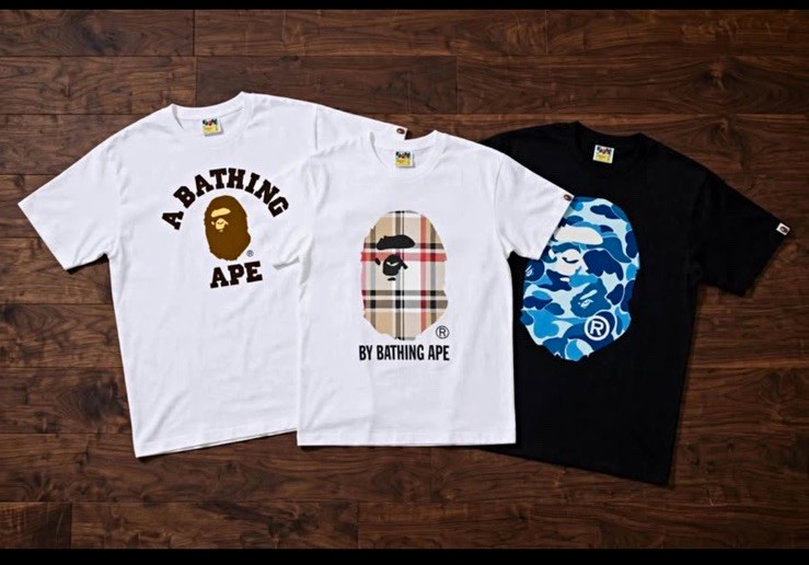 A Bathing Ape BAPE Ape Head Logo Graphic Ts