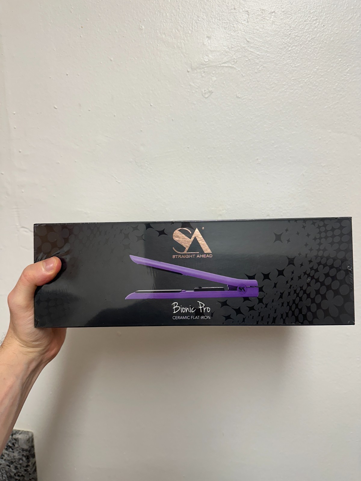 Straight Ahead Digital Bionic Pro Ceramic Flat Iron Purple Hair Styler SEALED