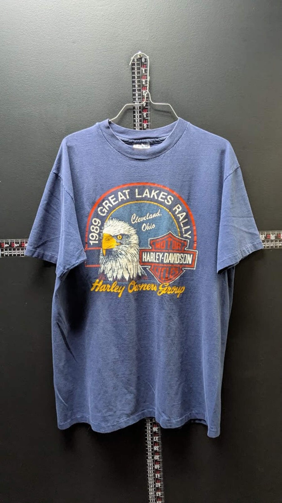 Vintage 1989 Harley-Davidson Great Lakes Rally Cleveland Ohio T-Shirt XL