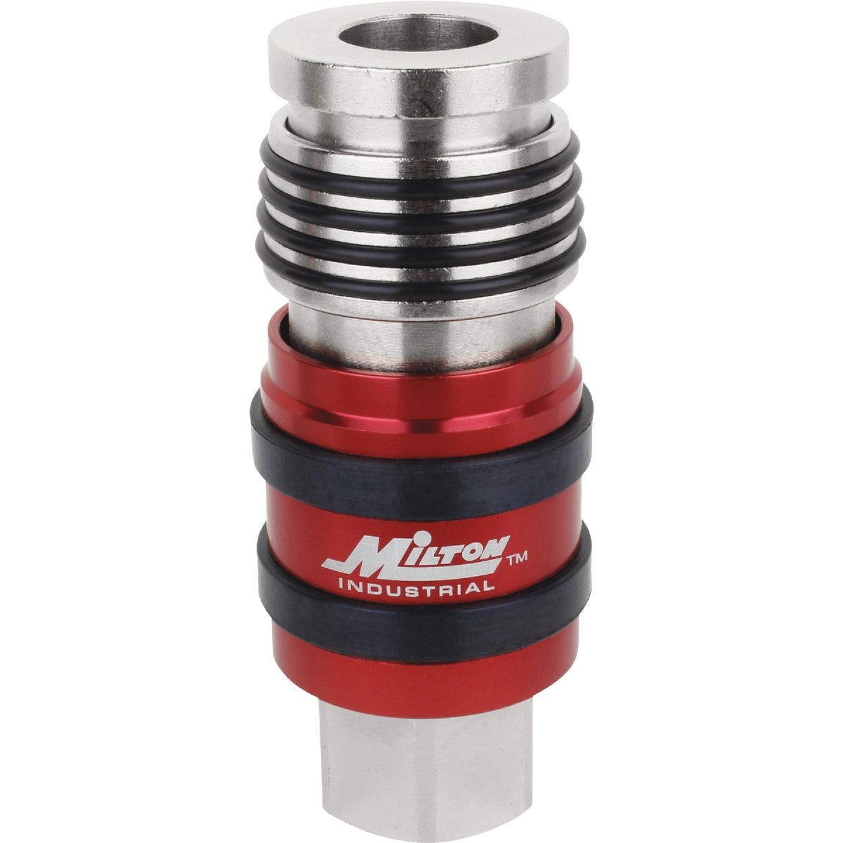 Milton 2-In-1  Safety Exhaust Quick-Connect Industrial Coupler, 1/2 Body, 1/2
