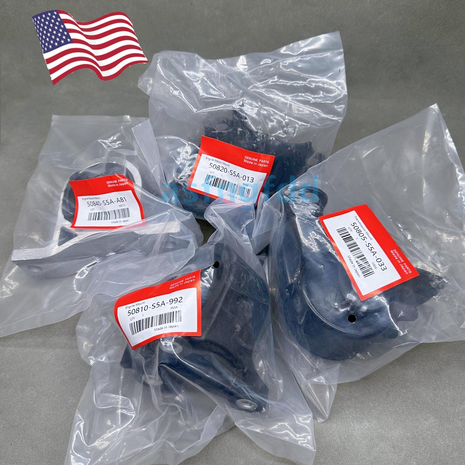 OEM 4PCS Motor Mount For Honda Civic 1.7L w/ Auto Trans A6595 A6591 A6588 01-05