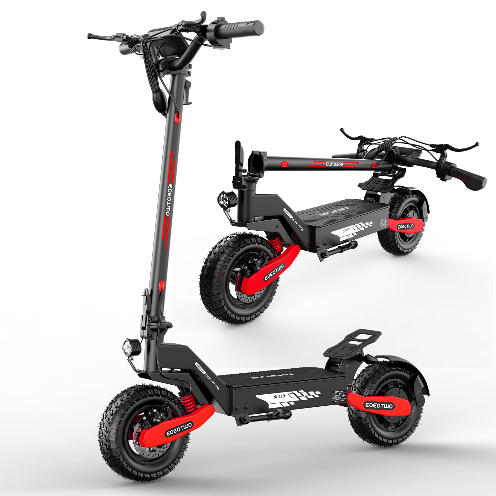 Off-road Electric Scooter for Adult 1200W 30MPH 25Miles 48V 13AH Fast Escooter
