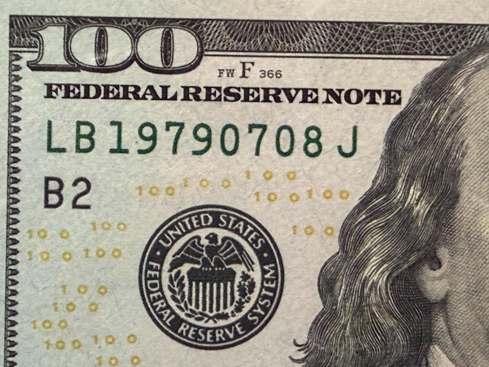 July 8th 1979 Birthday Note $100 Dollar Bill Series 2009A-Nice Condition (#1226)
