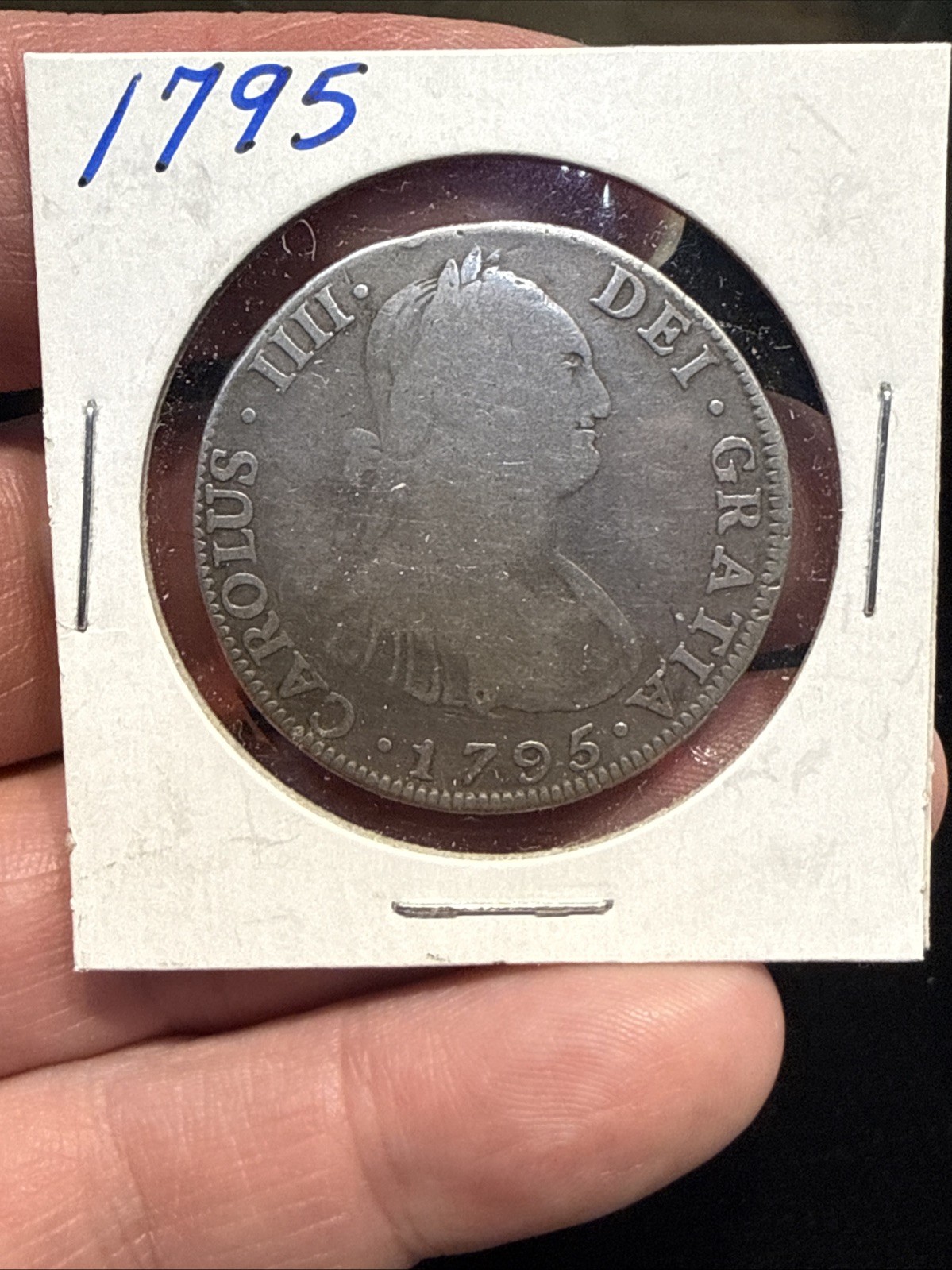 BOLIVIA, Potosí Bust 4 reales, Charles IV, 1795 PR Old Cleaning BOLIVIA, Potosí Bust 4 reales, Charles IV, 1795 PR Old Cleaning