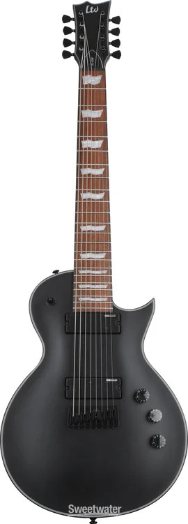ESP LTD EC-258 8-string Electric Guitar - Black Satin, Dent and Scratch