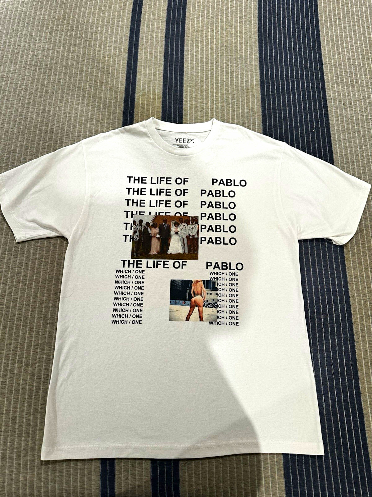 AUTHENTIC Kanye West Yeezy “The Life of Pablo” White XL Graphic Crewneck Tee