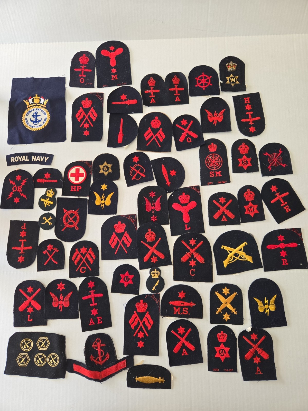 Vintage British Royal Navy Rates Patches Lot 1