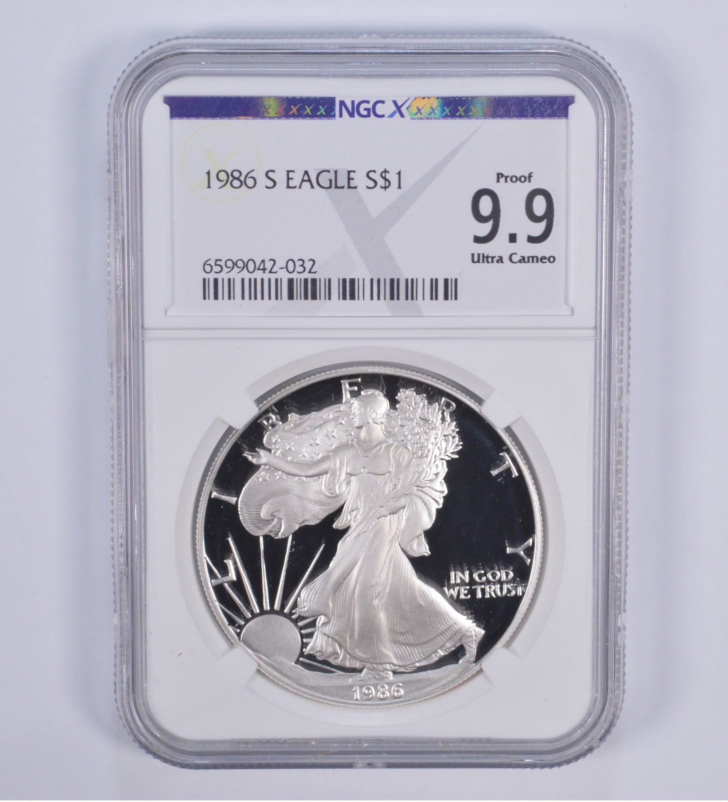 1986-S American Silver Eagle Proof 9.9 NGC X NGCX - Almost PERFECT 1986-S American Silver Eagle Proof 9.9 NGC X NGCX - Almost PERFECT