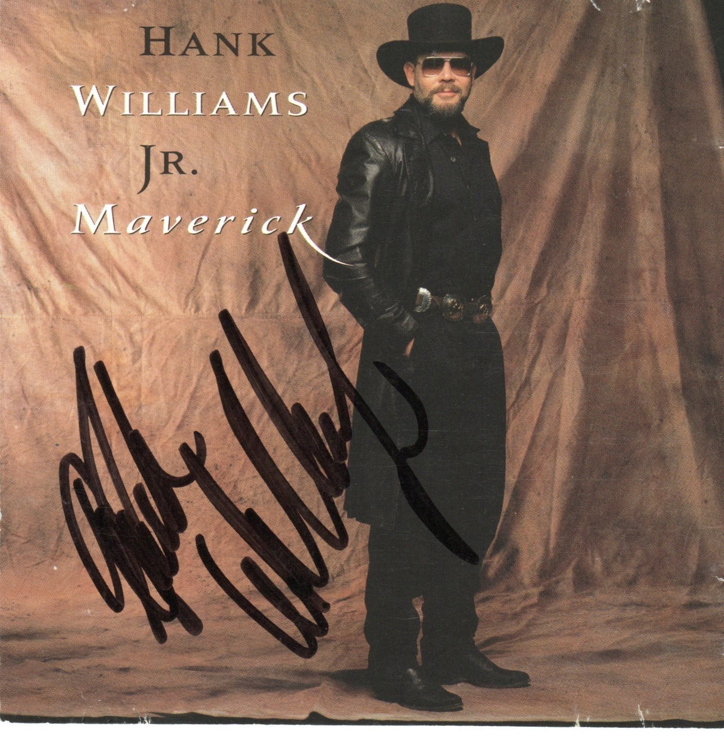 Rare HANK WILLIAMS JR Autograph Hand Signed 1992 Maverick CD Booklet w/ COA Rare HANK WILLIAMS JR Autograph Hand Signed 1992 Maverick CD Booklet w/ COA