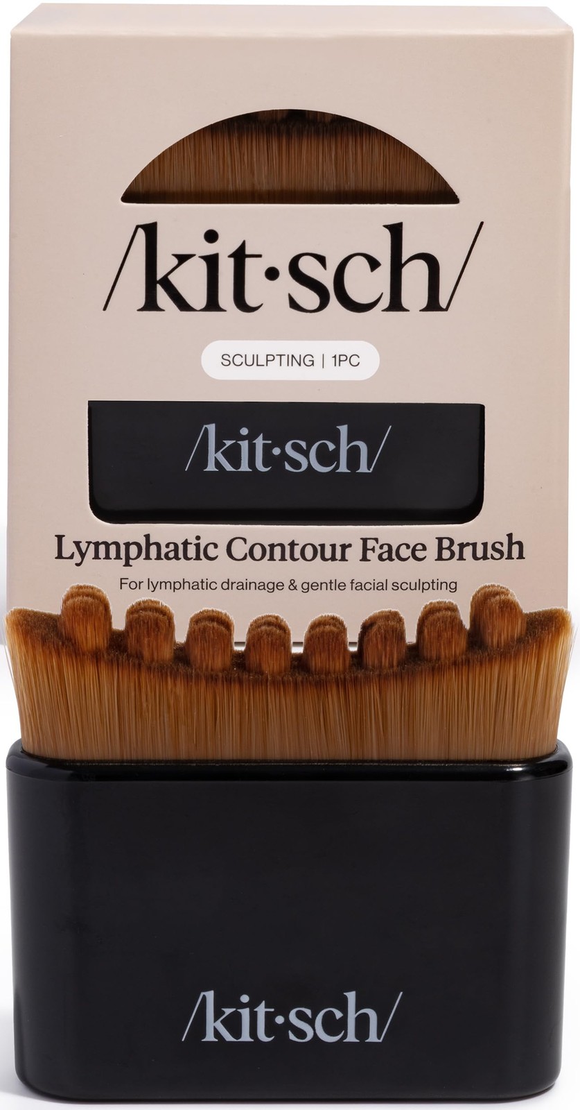 Kitsch Lymphatic Contour Face Brush Facial Massage Brushes Black Kitsch Lymphatic Contour Face Brush Facial Massage Brushes Black