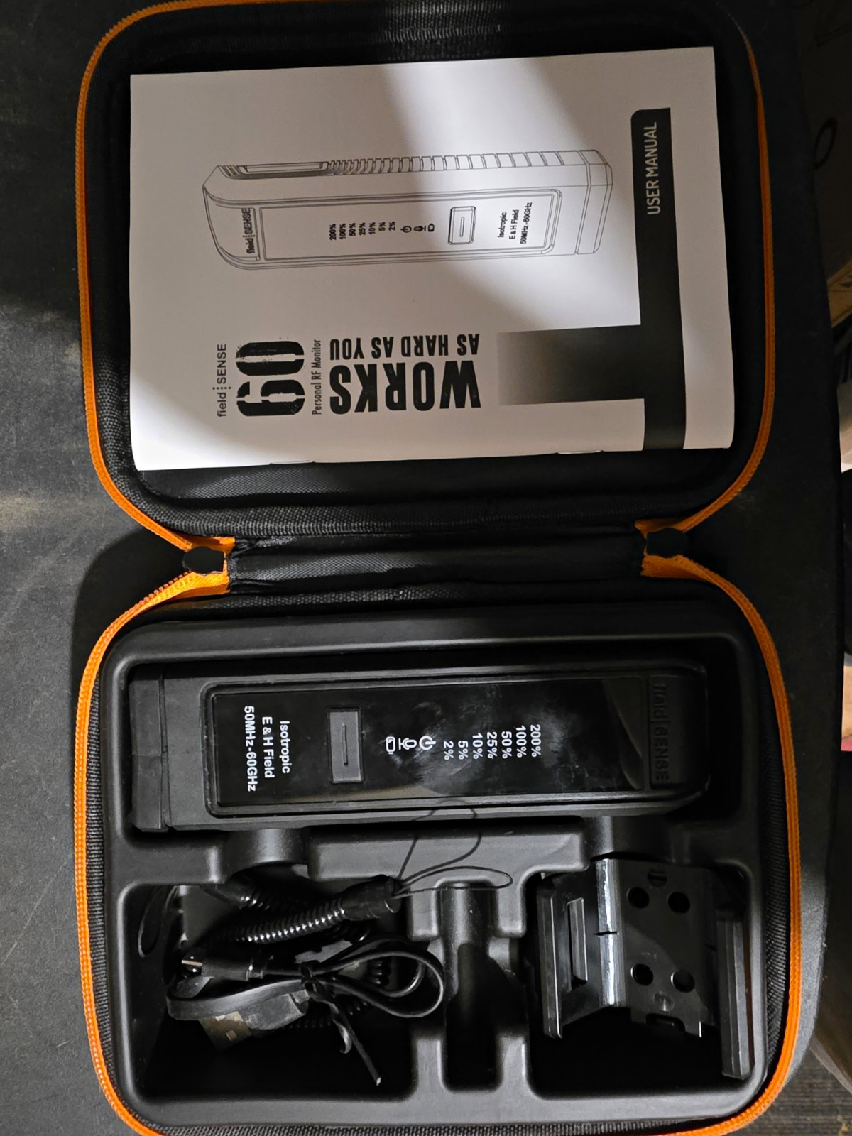 fieldSENSE FS60 RF Field Strength Meter w/ Case Manual Charger