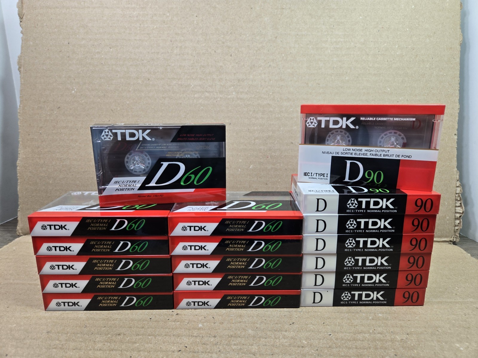 Lot Of 18x TDK Blank Cassette Tapes 11x D60 & 7x D90 Brand New Sealed Lot Lot Of 18x TDK Blank Cassette Tapes 11x D60 & 7x D90 Brand New Sealed Lot