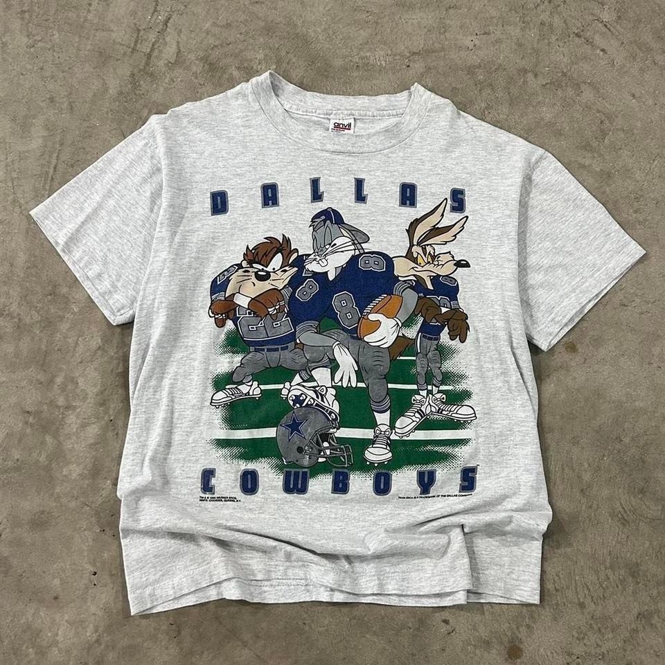 Vintage NFL Dallas Cowboys Looney Tunes T Shirt reprint VK15441