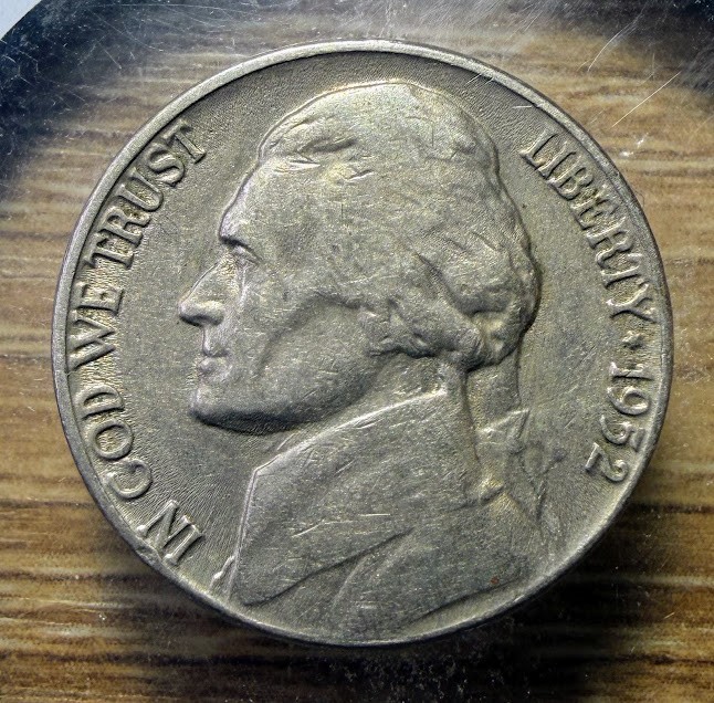 1952-D Jefferson Nickel - Actual Coin Shown - & Tracking INV#106 1952-D Jefferson Nickel - Actual Coin Shown - & Tracking INV#106